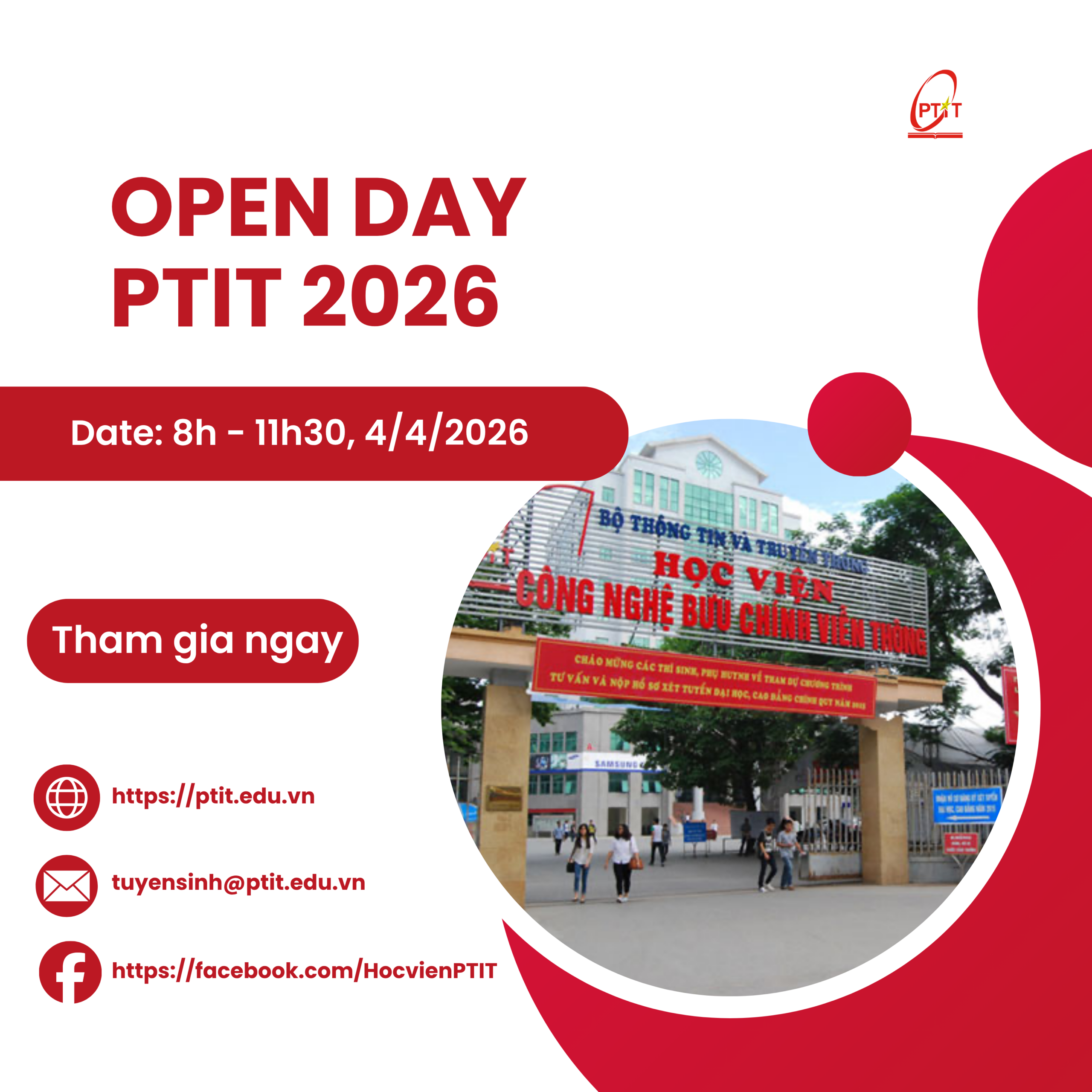 Chạm tới tương lai công nghệ cùng Open Day PTIT 2026