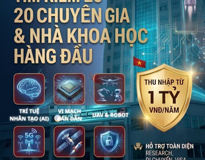 🚀 PTIT THU HÚT 20 CHUYÊN GIA, NHÀ KHOA HỌC XUẤT SẮC VỚI THU NHẬP TỪ 1 TỶ ĐỒNG/NĂM