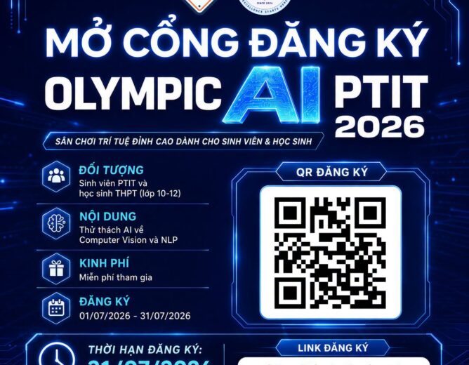 Olympic AI PTIT 2026 mở đăng ký dành cho học sinh, sinh viên