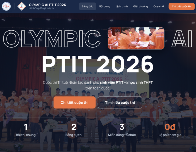 Khởi Động Olympic AI PTIT 2026: Sân Chơi Công Nghệ Bùng Nổ Dành Cho Giới Trẻ