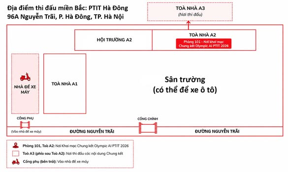 CẬP NHẬT HƯỚNG DẪN DI CHUYỂN, TIMELINE VÀ THÔNG TIN HỖ TRỢ VÒNG CHUNG KẾT OLYMPIC AI PTIT 2026