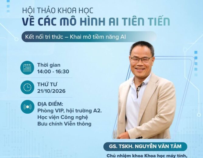 KHOA AI – PTIT GIỚI THIỆU HỘI THẢO KHOA HỌC VỀ CÁC MÔ HÌNH AI TIÊN TIẾN